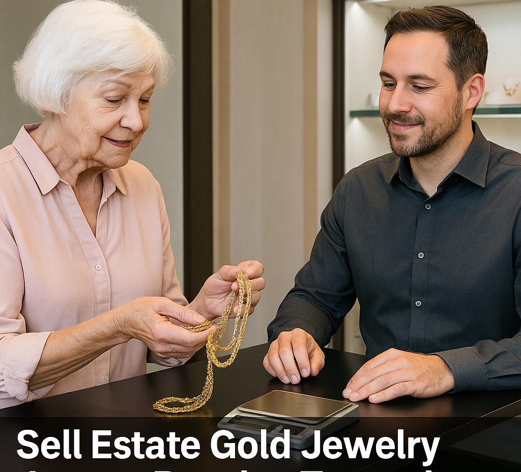 Elderly woman selling estate gold