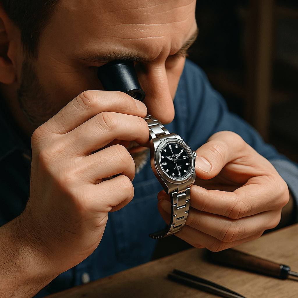 Rolex inspection luxury watch authentication Minneapolis Fixology Repair