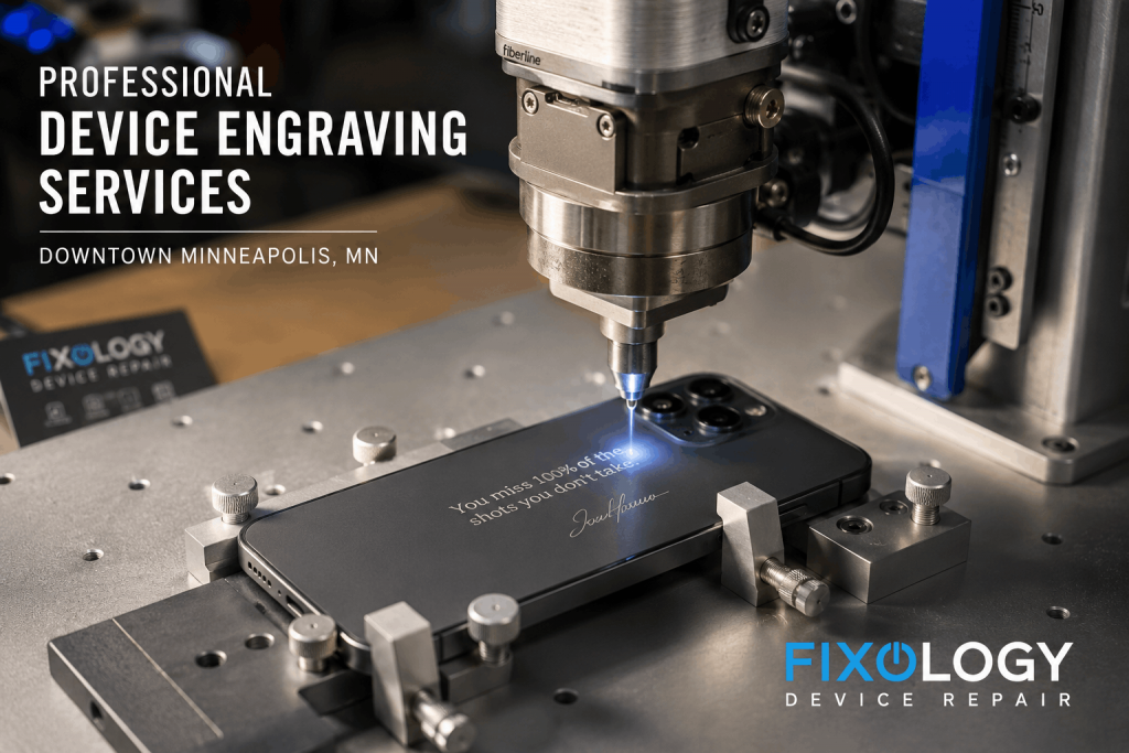 Professional device engraving services in downtown Minneapolis MN