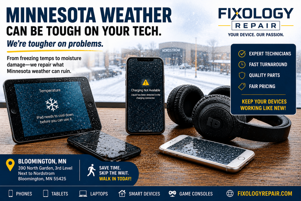 electronics affected weather in Bloomington jpg